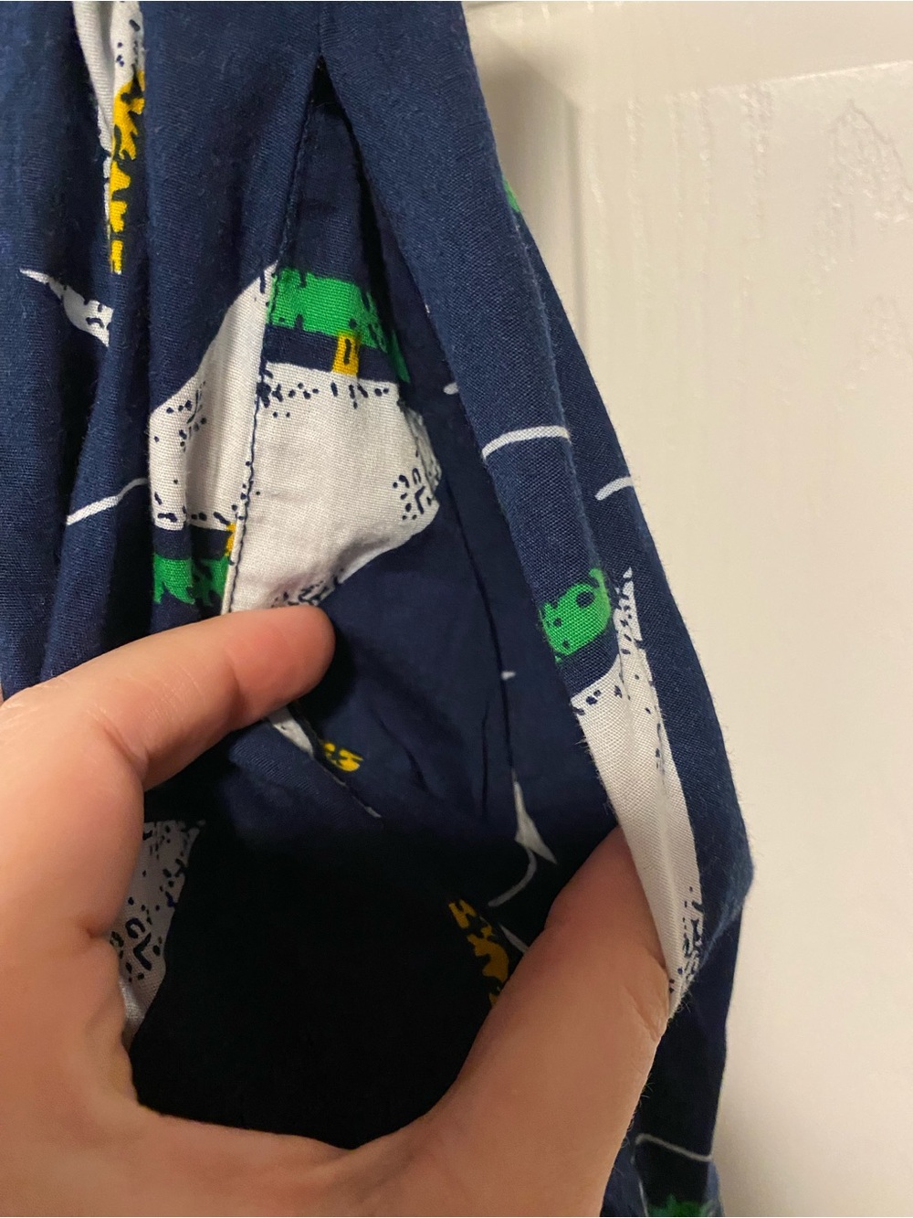 Navy Sailboat Print Pleated Cotton Skirt - Picture 2 of 5